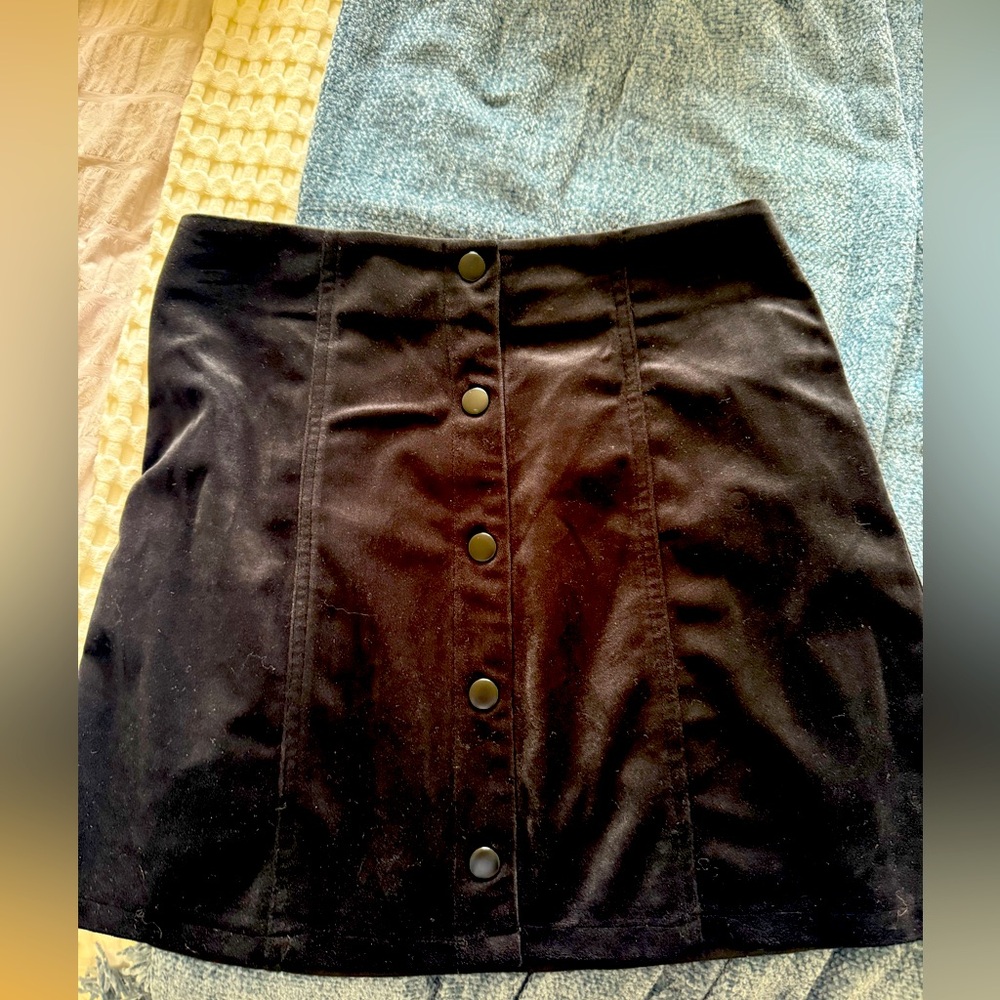 Black Button-Up Skirt